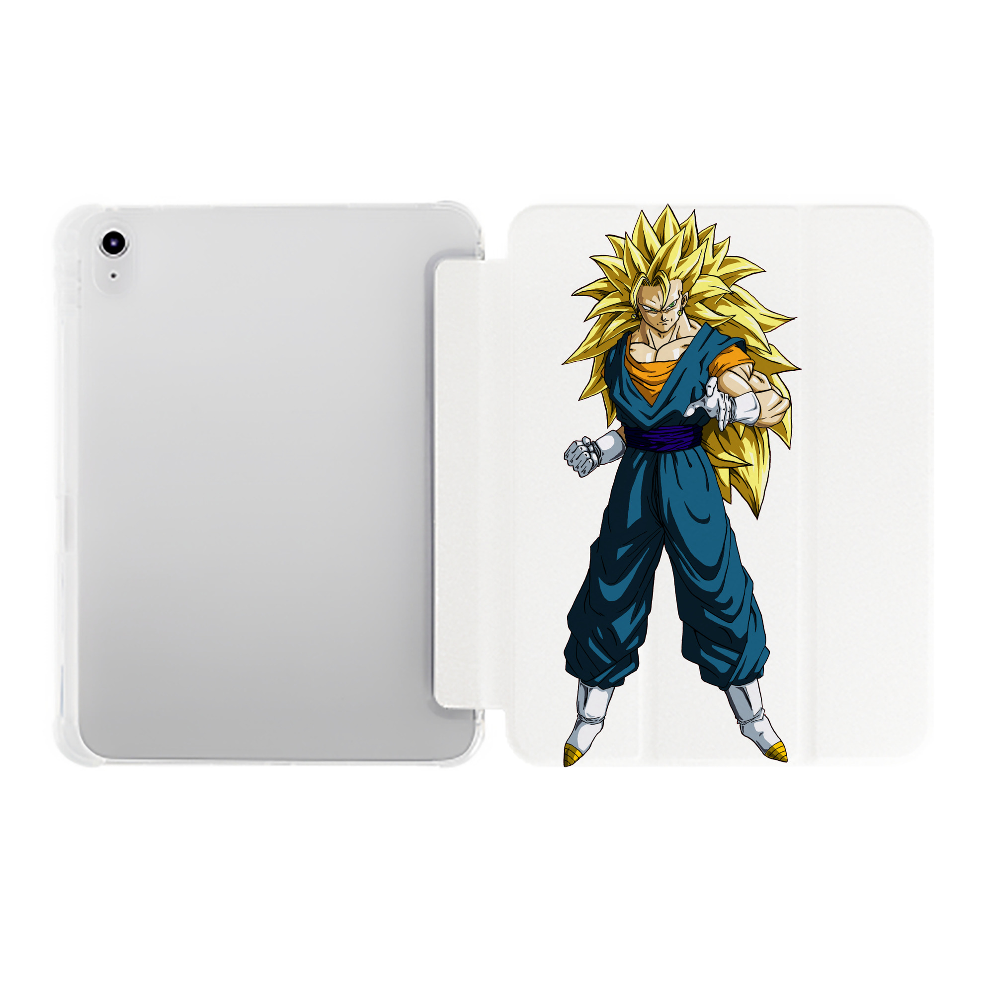 （画像用） ドラゴンボール ベジット DRAGON BALL Vegetto IPad ケース ペン収納付き 三つ折りスタンド PUレザー×シリコン 対応機種9.5/10.5/10.9インチ